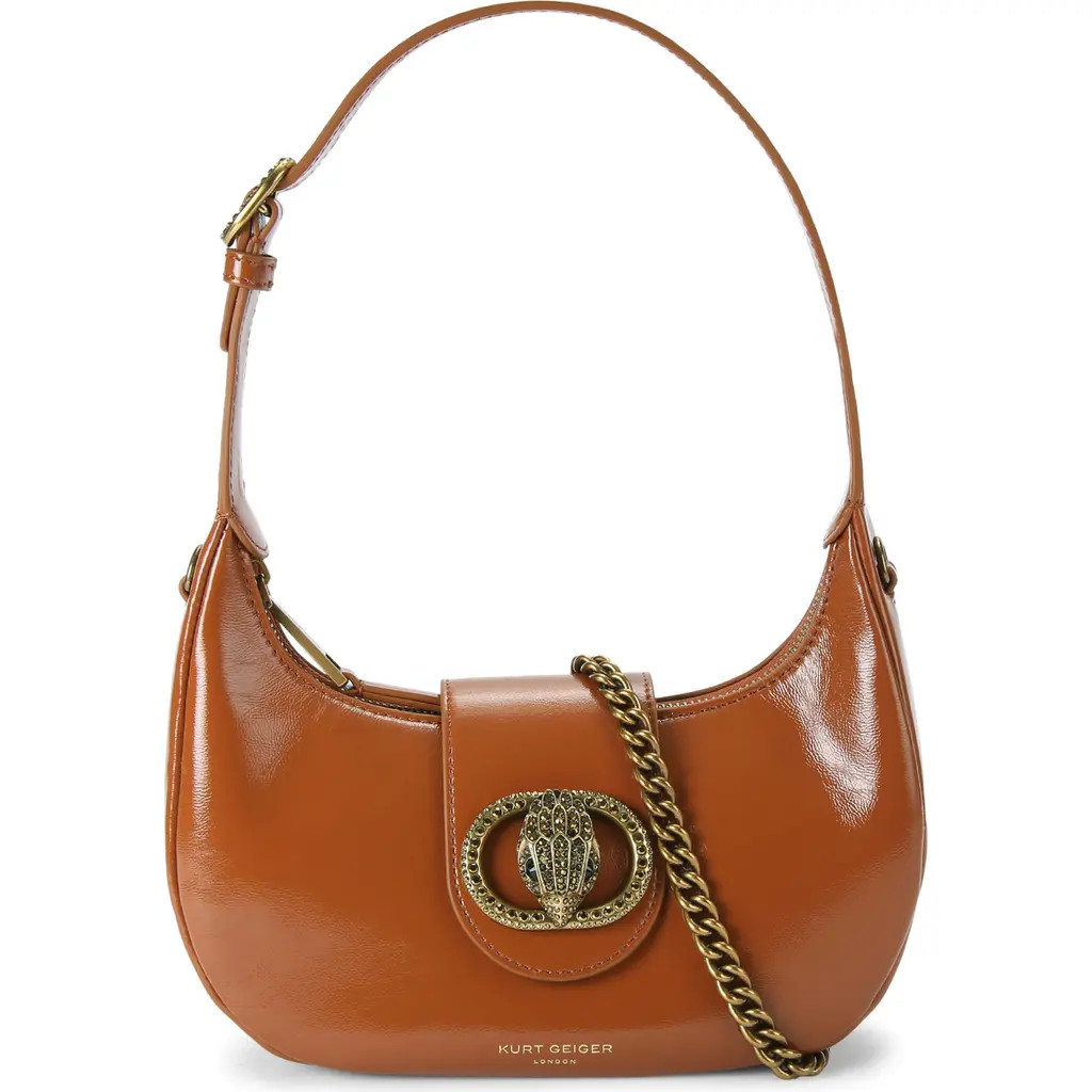 Kurt Geiger London Chelsea Leather Hobo Bag in Medium Brown at Nordstrom | Nordstrom