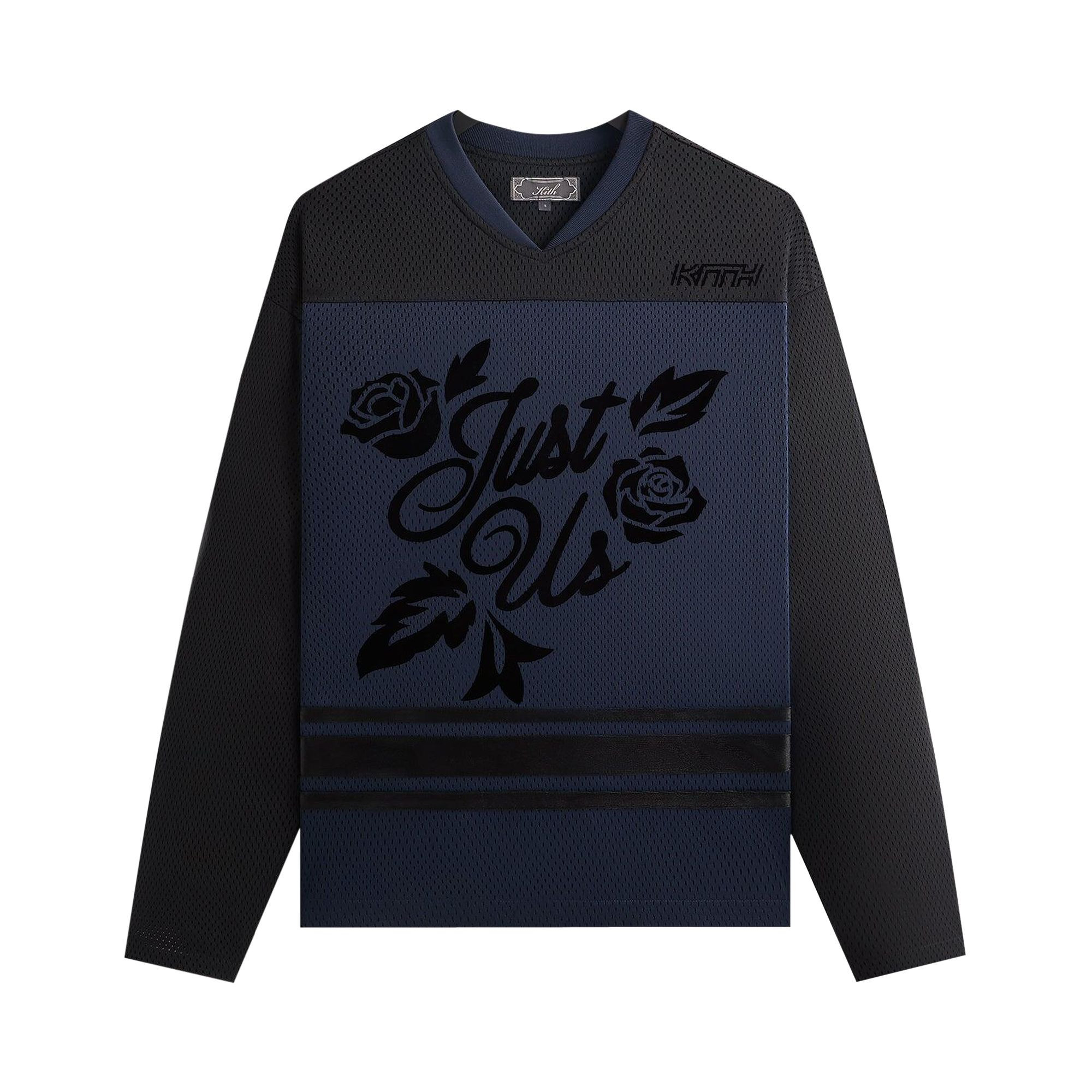 Kith Malik Long-Sleeve Mesh Jersey 'Nocturnal' | Black | Men's Size L | GOAT