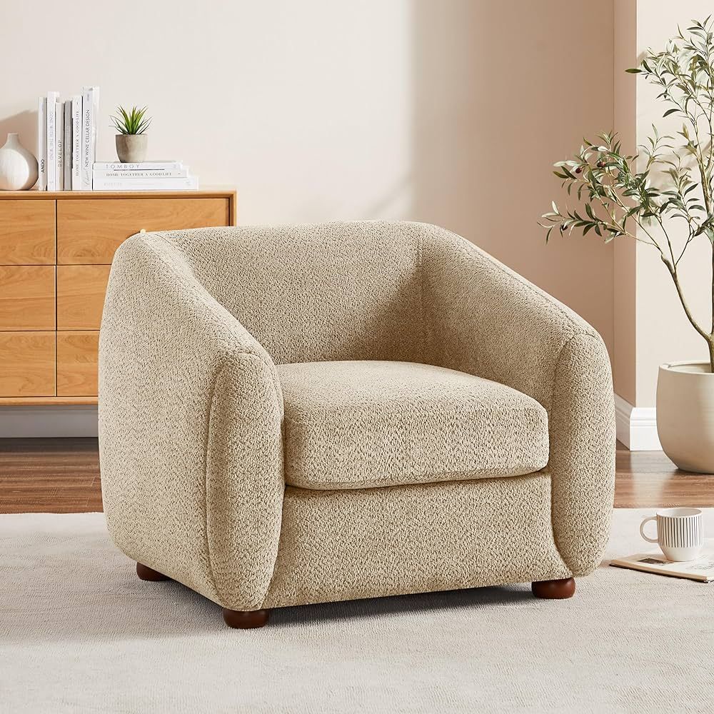 Living Room Chairs, Soft Padded Armchair, Accent Club Chair, Furry Sherpa Elegant and Cozy Chair,... | Amazon (US)