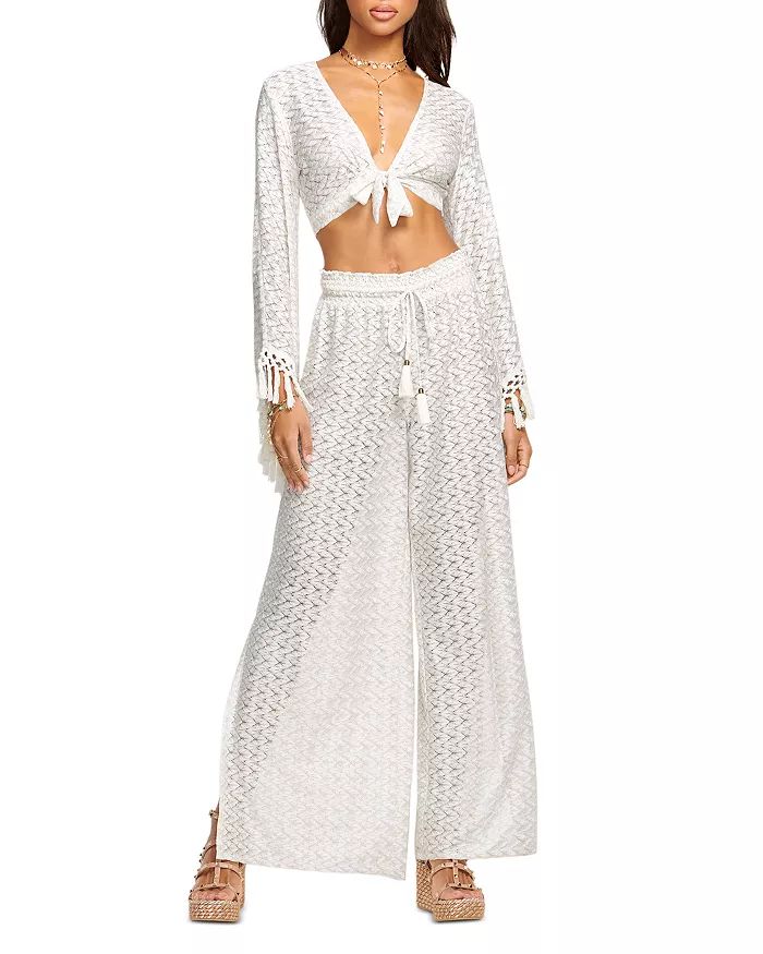 Elvira Lace Bell Sleeve Cover-Up Top & Glora Crocheted Cover-Up Pants | Bloomingdale's (US)