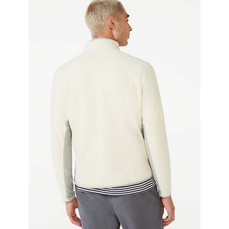 Free Assembly Men's Polar Fleece Half-Zip Mock Neck - Walmart.com | Walmart (US)