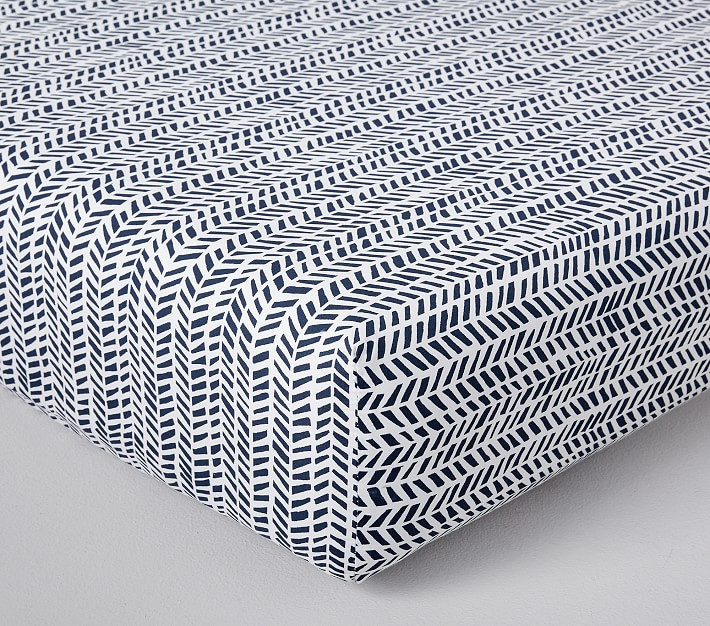 Broken Arrow Organic Crib Fitted Sheet | Pottery Barn Kids