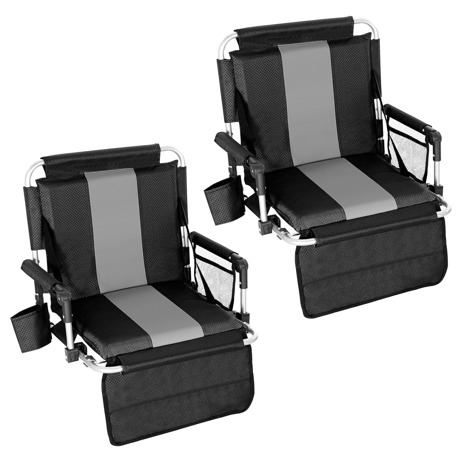 Sophia&William Set of 2 Portable Stadium Chair Stadium Seat for Bleacher with Cup Holder | Walmart (US)