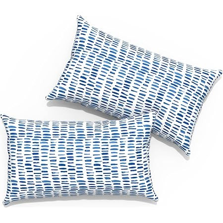 LVTXIII Set of 2 Patio Lumbar Pillows, 12”x20” Fade Resistant Outdoor Lumbar Pillow with Inne... | Amazon (US)