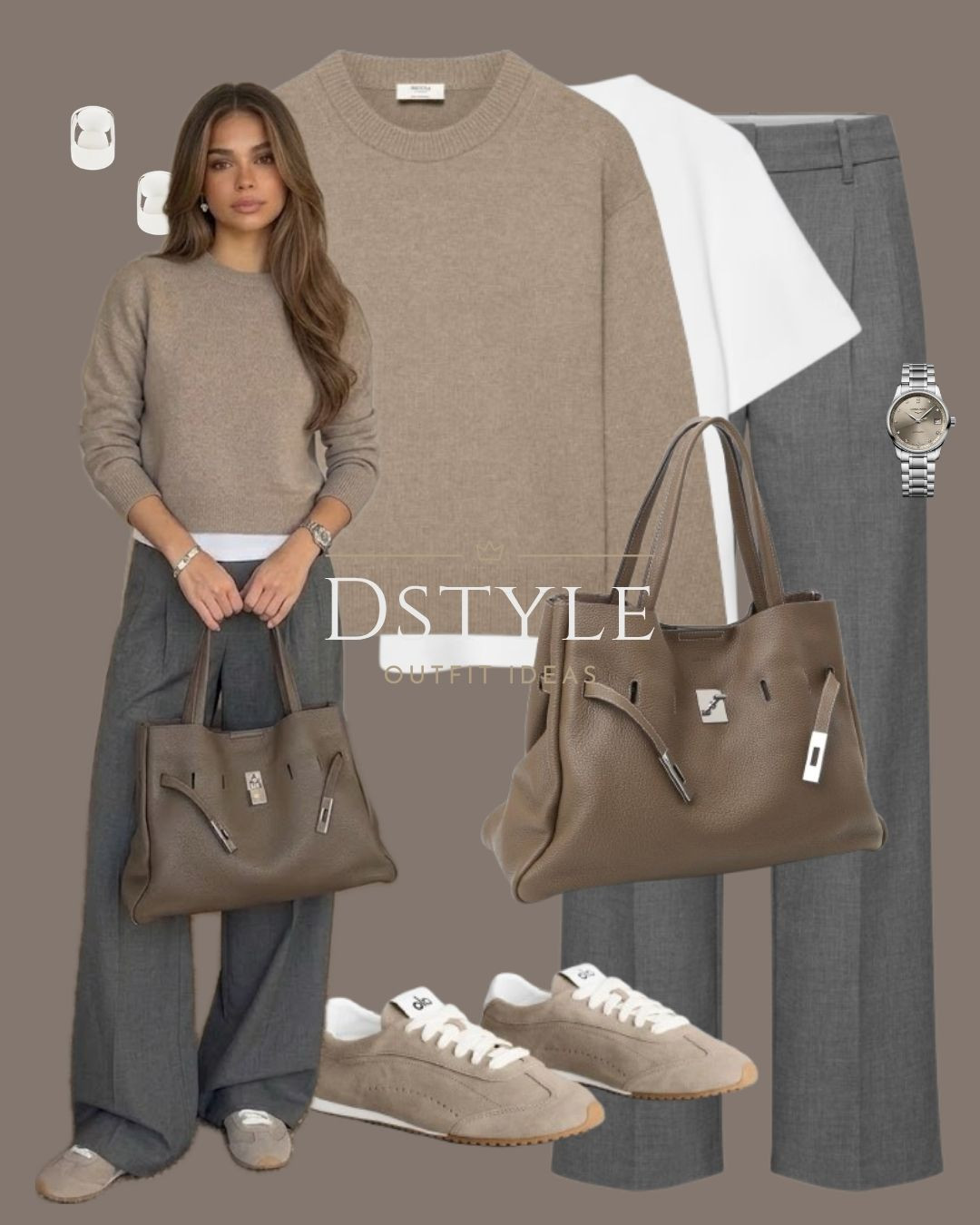 Everyday office chic with neutral tones 🩶 Styled with the SAOIRSE Belt Soft Structural Shoulder Tote Large in Elephant Grey to carry all your essentials seamlessly.

#LTKootd #LTKWorkwear