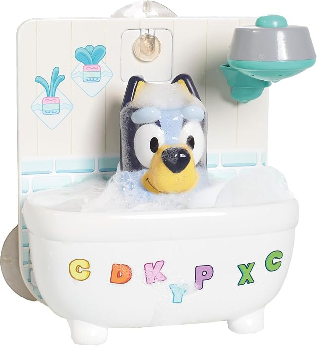 Toomies Shower & Scrub Bluey, Bath Toy for Toddlers, Interactive Water Play, Bubble Action, Real Shower Head, Fine Motor Skill Development, For Ages 18 Months+, Durable and Engaging Bathtime Toy | Amazon (UK)