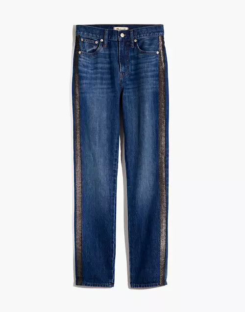 The Perfect Vintage Jean: Metallic Tuxedo Stripe Edition | Madewell