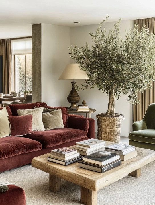 Pick your favorite pieces from this gorgeous Greek-island–inspired living room decor and create a space that feels effortless, elegant, and deeply European. This look blends Mediterranean calm with understated luxury—think Greek island style rather than anything overly ornate.

Start with a statement wooden coffee table, grounded and timeless, styled with beautiful informational and inspirational coffee table books. Add a rich burgundy velvet sofa for warmth and depth, then layer in emerald velvet accent chairs to bring contrast and sophistication. The final touch that truly completes the space is a statement olive tree, adding that organic, sun-drenched Mediterranean feel—paired, of course, with a corner table lamp to soften the room and create evening ambiance.

You don’t have to do everything at once. Select all the elements for a full living room refresh, or simply add the missing pieces to elevate what you already have. This is a perfect example of how a few intentional choices can transform a living room into a serene, Greek-island–inspired retreat.

#LivingRoomDecor
#MediterraneanStyle
#GreekIslandHome
#EuropeanInteriors
#LivingRoomRefresh
#VelvetSofa
#WoodCoffeeTable
#StatementPlant
#OliveTreeDecor
#ElegantHome 

 #LTKHome