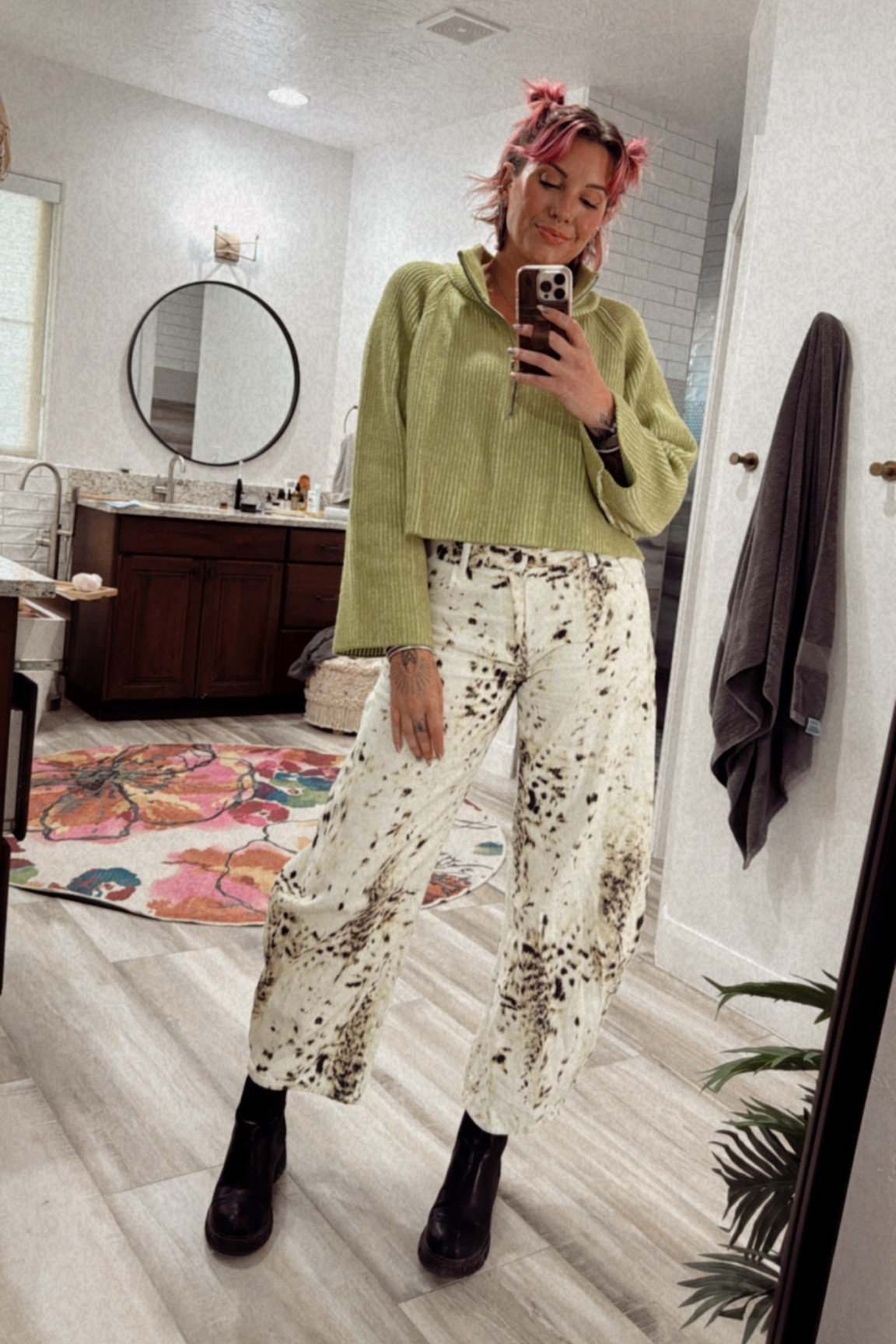 This green is hitting the spot lately. Also this top… I need ever color.

Wearing a medium in jeans 
Wearing a medium in pullover 
Normally a size 8 and 6’ tall 

#LTKStyleTip #LTKFindsUnder100