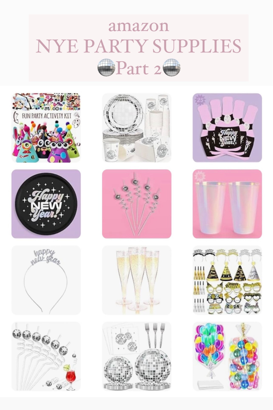 Amazon New Year’s Eve party supplies part 2 🪩 | Amazon party decor | New Year’s Eve | nye

#LTKparties #LTKHoliday #LTKSeasonal