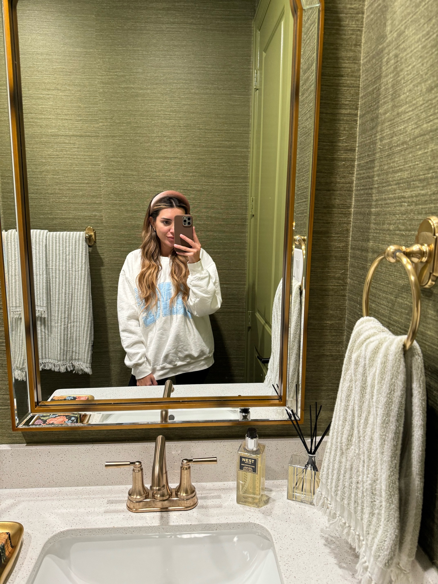 our guest bath is finally done! This grasscloth wallpaper is on sale for cyber Monday!  

#LTKCyberWeek #LTKhome