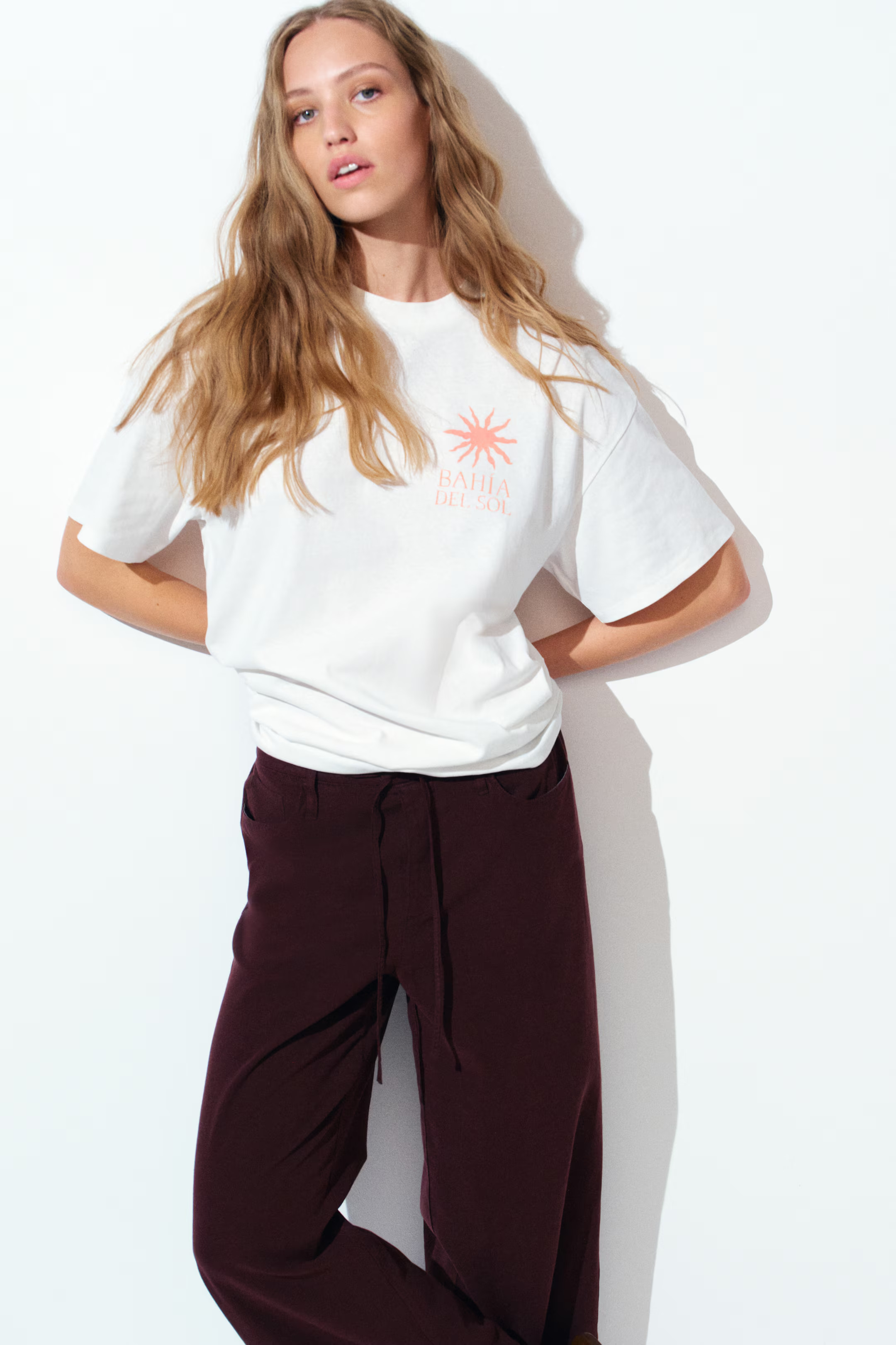 Linen-Blend Drawstring Pants | H&M (US + CA)