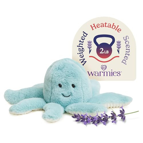 warmies Microwavable & Weighted Stuffed Animals, Octopus - Heated Stuffed Animal Plushie for Warmth & Comfort - Cute Soft Plush Toys for Adults & Children (Boys, Girls, Babies & Toddlers) | Amazon (US)