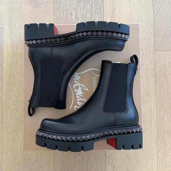 Christian Louboutin St Emilia Pyraclou studded leather Chelsea boots | Poshmark
