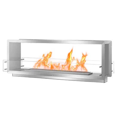 Double Sided Wall mounted Ethanol Fireplace Insert | Wayfair North America