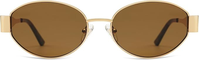 SOJOS Retro Oval Sunglasses for Women Trendy Sun Glasses Classic Shades UV400 Protection SJ1217 | Amazon (US)
