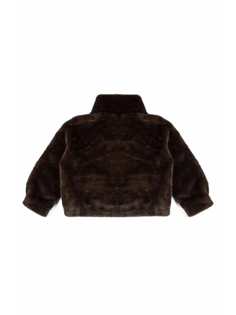 Forever 21 Faux Fur Jacket, Color-Brown, Size-S | Walmart (US)