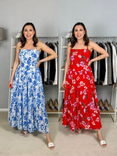 Major sale alert!! This dress is one of my best sellers in the blue and white floral pattern and is now $77🤗 Originally $110. It will sell fast.

Blue and white floral maxi dress size small regular length, TTS
Red floral maxi dress size small regular length, TTS
White sandals size 7, TTS

Summer dresses 
Vacation dresses 
Maxi dress 
Summer dress 
Sun dress 
 

#LTKSeasonal #LTKFindsUnder100 #LTKSaleAlert