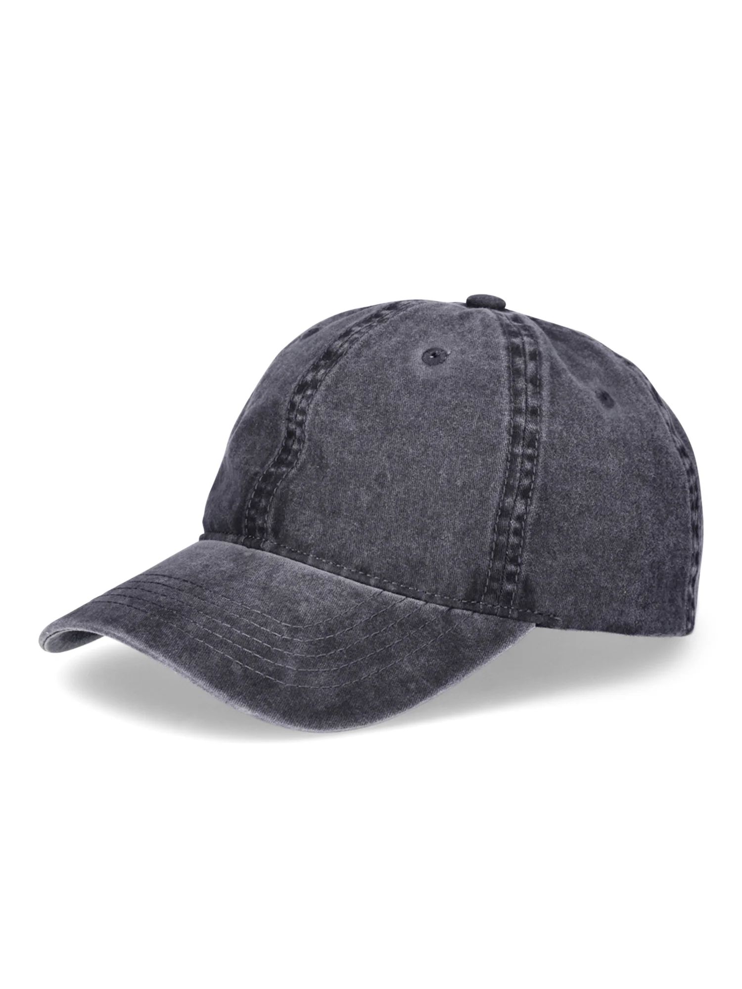 Time and Tru Women's Washed Cotton Twill Baseball Hat, Black Soot | Walmart (US)