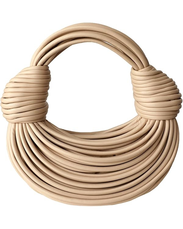 Hand-Woven Bread Women's Clutch Top Handle Satchel Shoulder Crossbody Creative Noodles Purses Und... | Amazon (US)