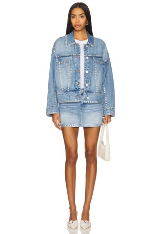 Denim Jacket in Rose Garden | Revolve Clothing (Global)