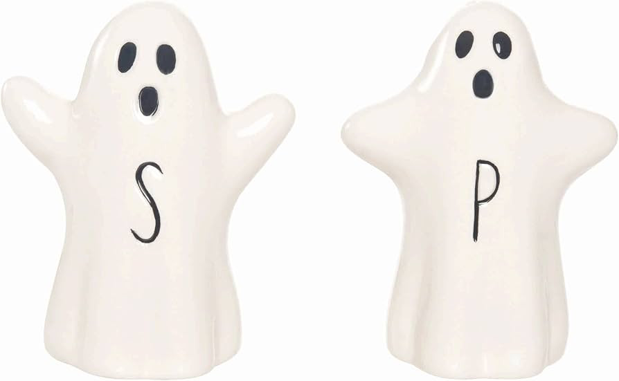 Ghost Halloween Stoneware Salt & Pepper Shakers Set of 2 | Amazon (US)