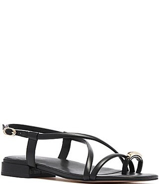 FRANKIE4 Anya Leather Hardware Toe Ring Sandals - 8.5 | Dillard's