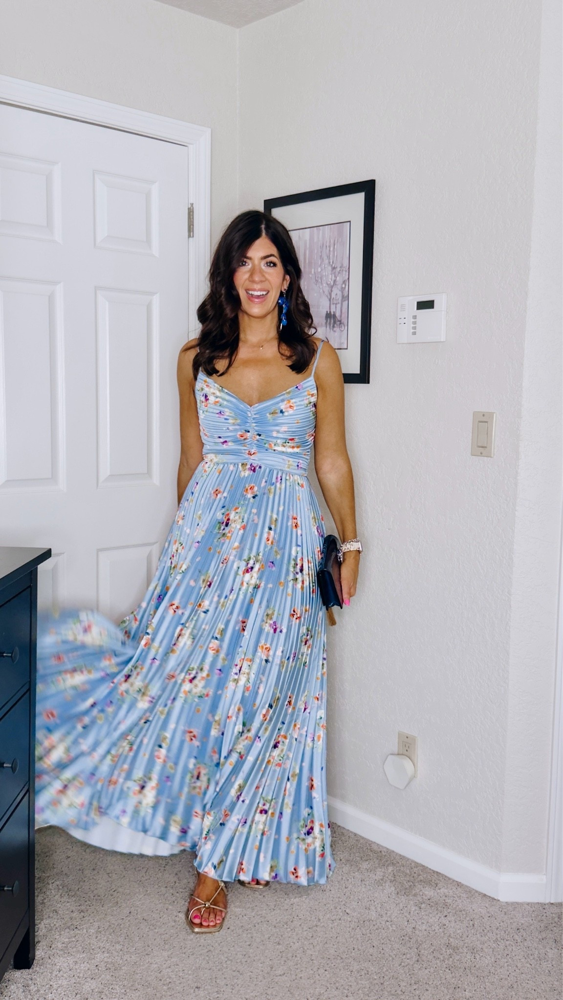 Summer wedding grwm!
In an 8 pleated stain dress

#LTKMidsize #LTKOver40 #LTKWedding