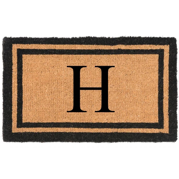 Babbie Your Own Monogrammed Welcome 36 in. x 22 in. Outdoor Door Mat | Wayfair North America