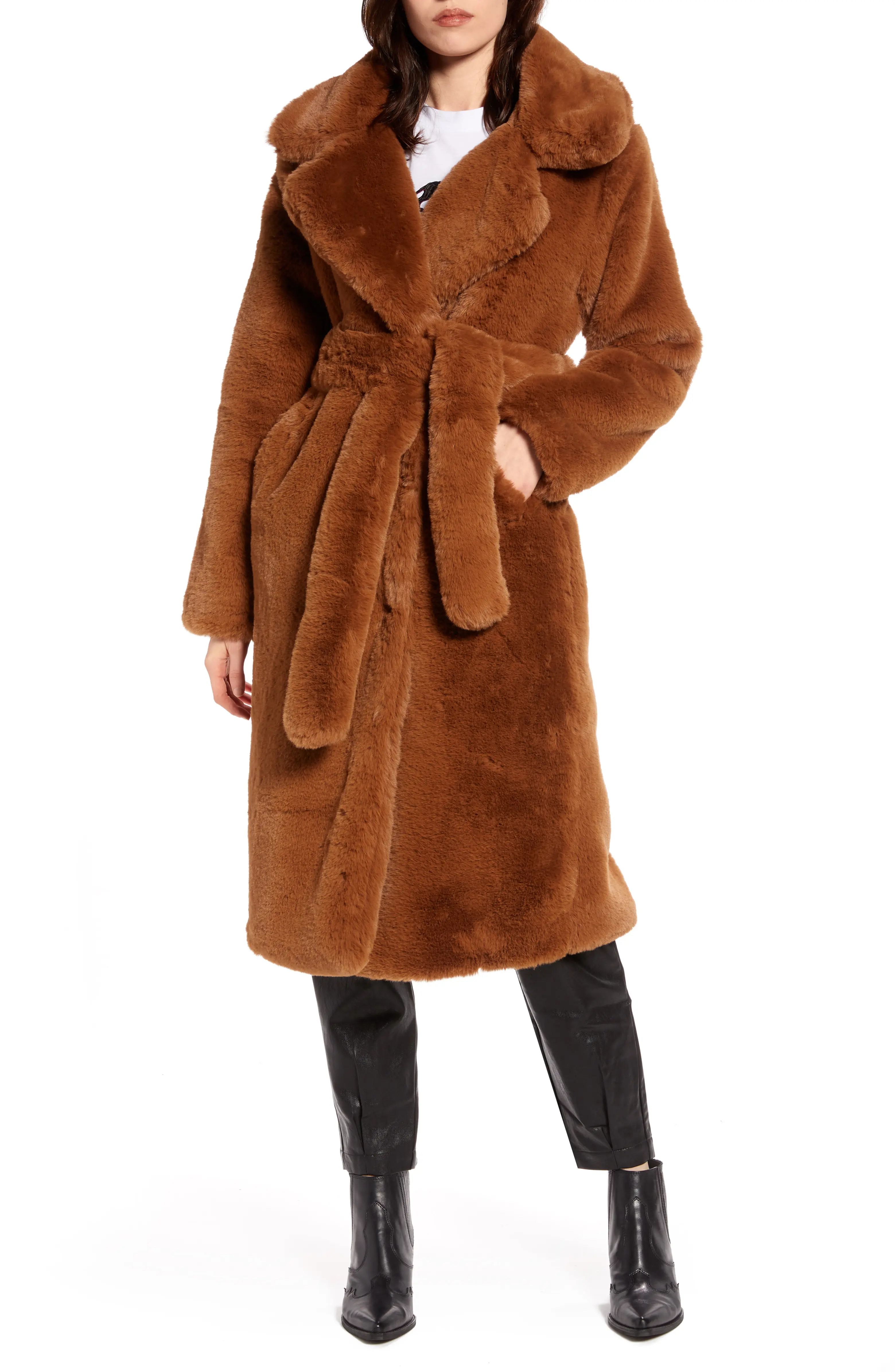 Longline Faux Fur Coat | Nordstrom