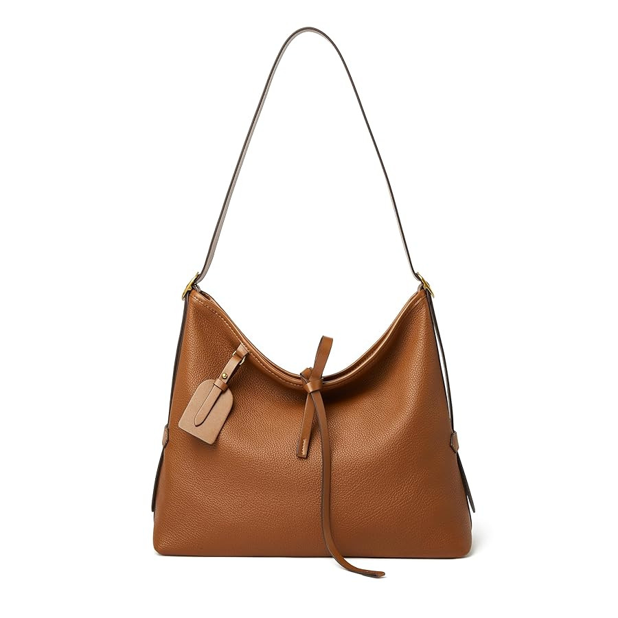 DORIS&JACKY Soft Leather Hobo Bag for women Large Lightweight Designer Shoulder Satchel Purse wit... | Amazon (US)