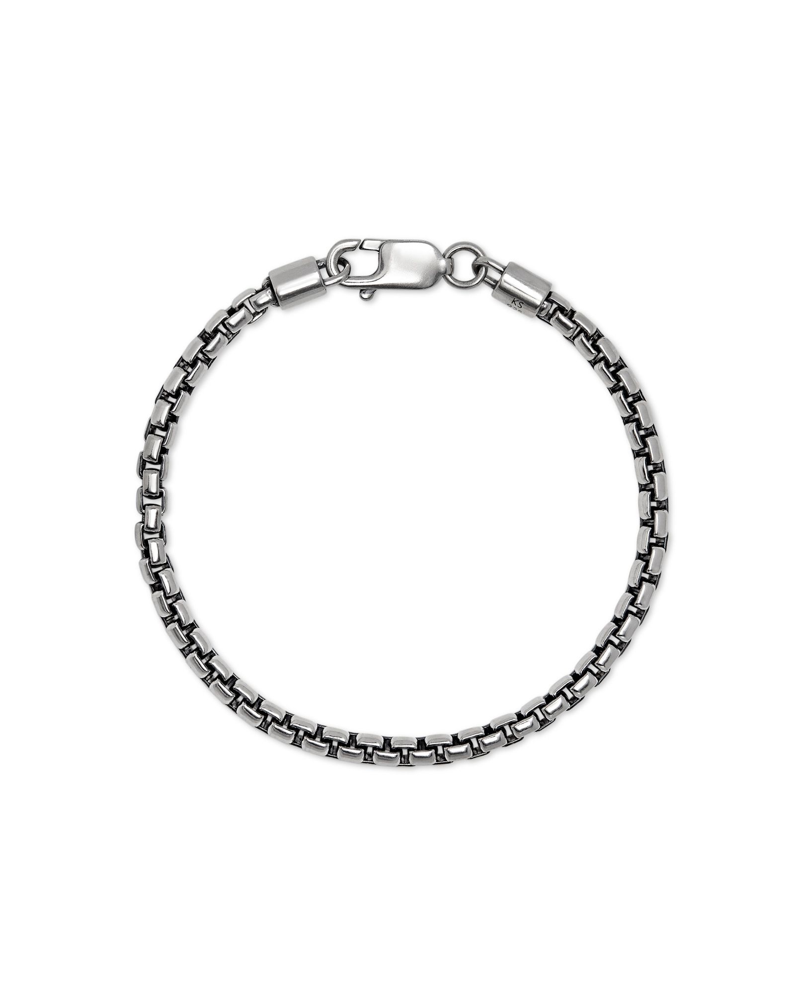 Beck Round Box Chain Bracelet in Oxidized Sterling Silver | Kendra Scott
