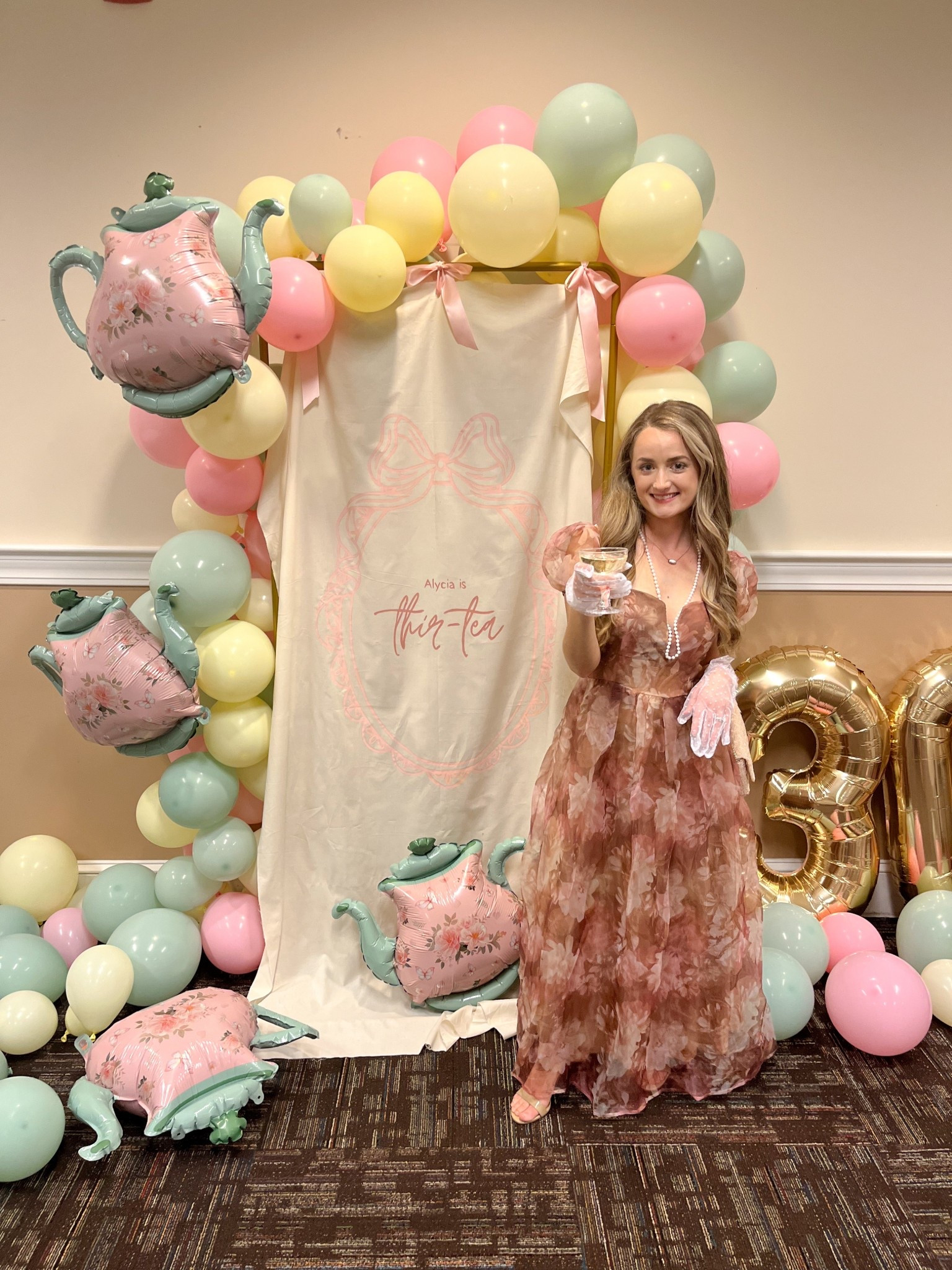 The dress I wore for my “Thir-TEA” party! 🫖🎉🎀

This color is out of stock but you can sign up for restocks. There’s a couple other colors available, and I linked some similar options as well. 

I’m 4’6 and wearing an XS. The midi fits as ankle length on me! 

#LTKPetite #LTKParties #LTKFindsUnder50
