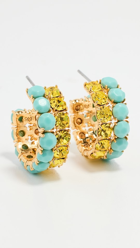 Lele Sadoughi Candy Crystal Huggie Hoops | SHOPBOP | Shopbop