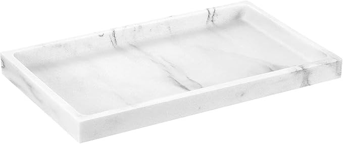 Luxspire Bathroom Vanity Tray, Resin Dresser Jewelry Ring Dish Tank Storage Kitchen Sink Countert... | Amazon (US)