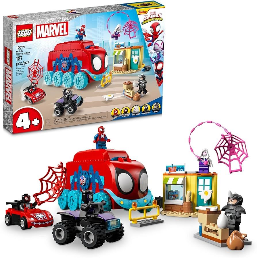 LEGO Marvel Team Spidey's Mobile Headquarters 10791 Building Set - Featuring Miles Morales and Bl... | Amazon (US)