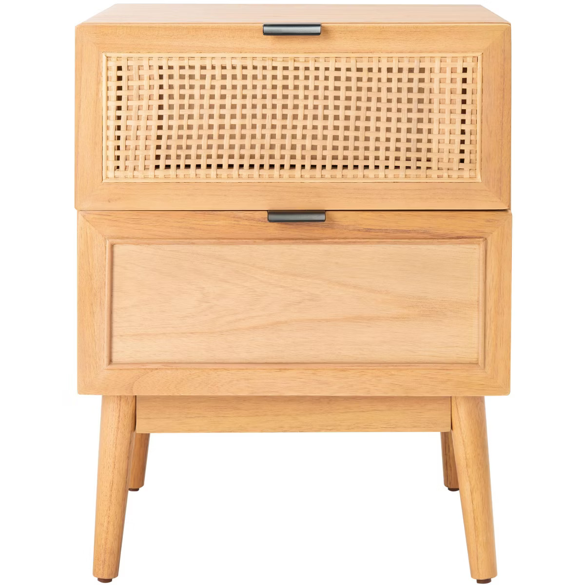 Baisley 2 Drawer Rattan Nightstand - Natural - Safavieh | Target