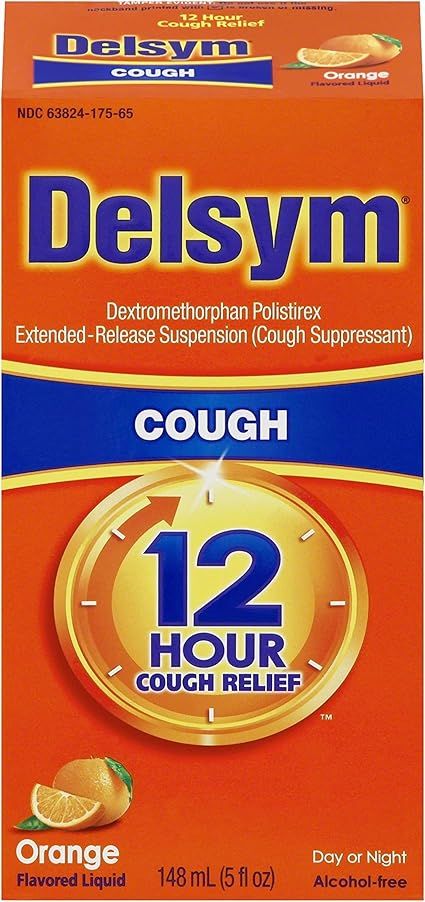 Delsym Adult 12 Hr Cough Relief Liquid, Orange, 5oz | Amazon (US)