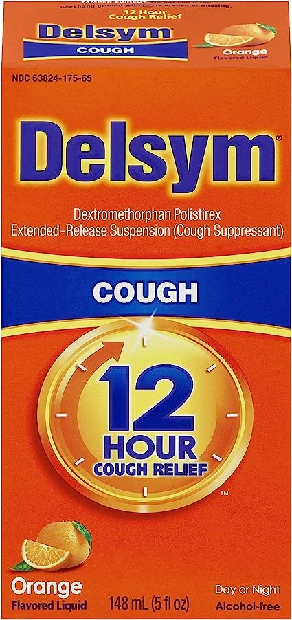 Delsym Adult 12 Hr Cough Relief Liquid, Orange, 5oz | Amazon (US)