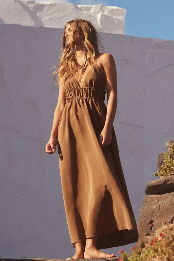 FLOWY MIDI DRESS | Zara US