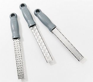Microplane Set of 3 Fine, Ribbon, and Coarse Graters/Zesters | QVC