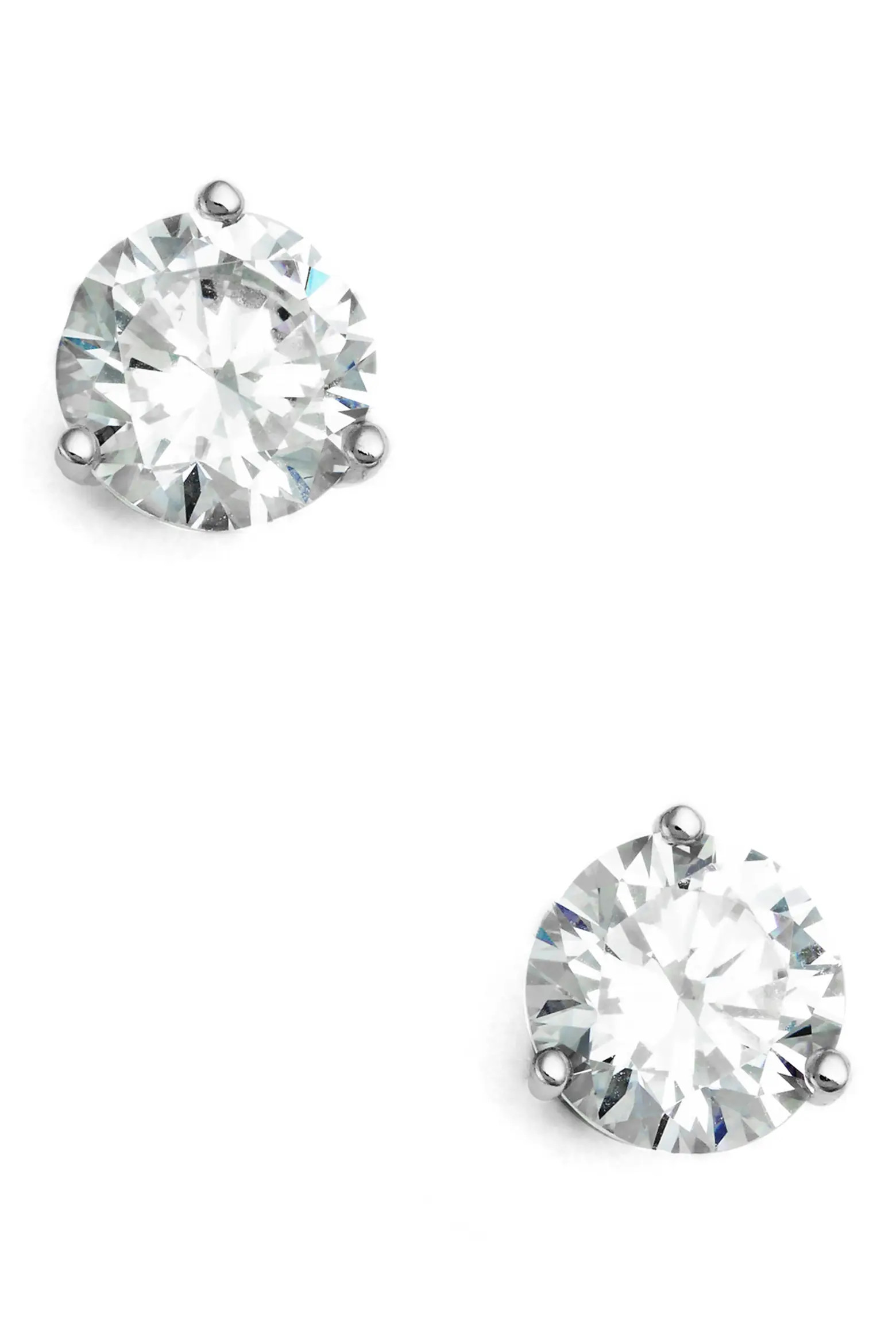 Cubic Zirconia 3-Prong Stud Earrings | Nordstrom | Nordstrom