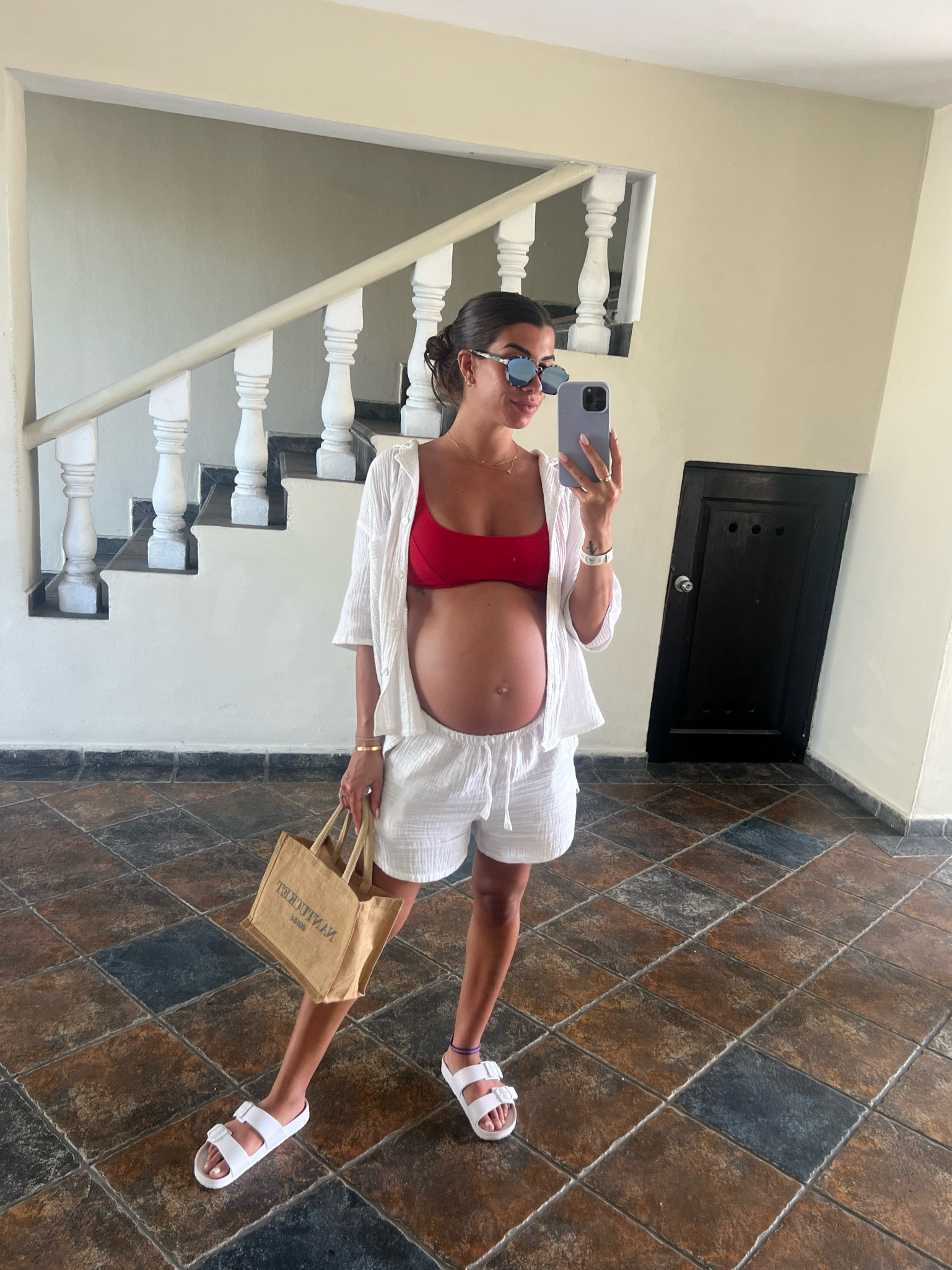 Target feat. vaca bump friendly fit 

- White set size small (could’ve sized up)
- Slides TTS. Birkenstock dupes for $10!

#LTKswim #LTKunder100 #LTKbump