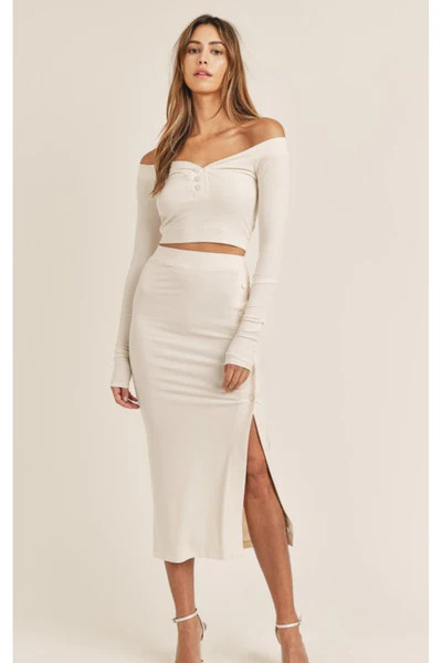 Fiona Two Piece Set in Cream $68 | Indigo Closet 