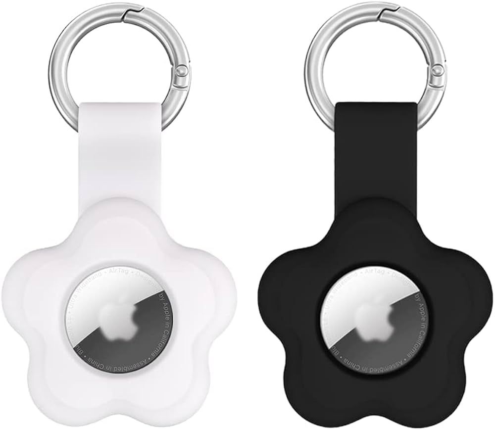 [2 Pack] Vozehui Airtag Keychain Flower Case for AirTag Tracker,Protective AirTag Holder with Anti-L | Amazon (US)