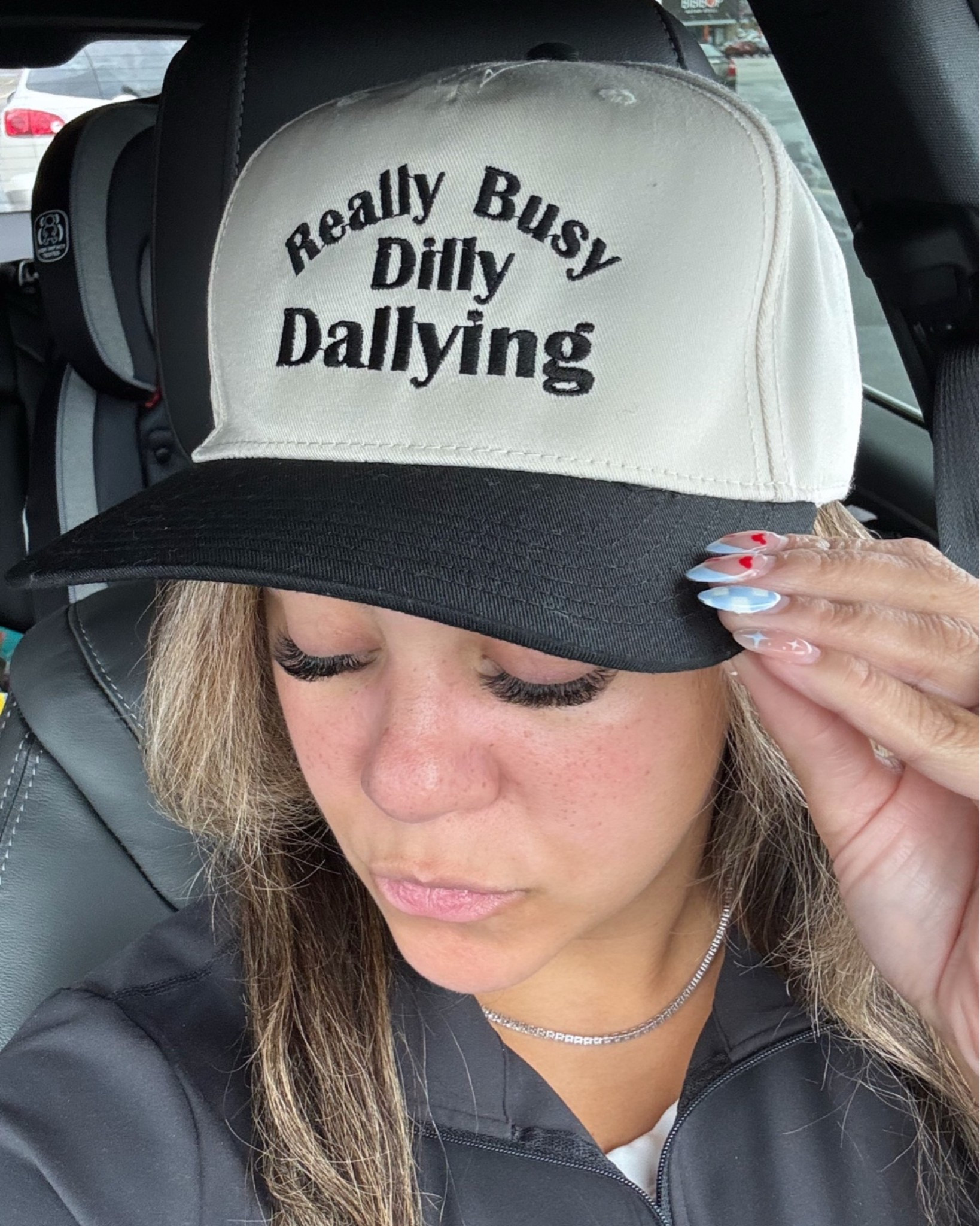Really busy dilly dallying hat 
Baseball hat. Etsy finds. Beach vacation.

#LTKootd