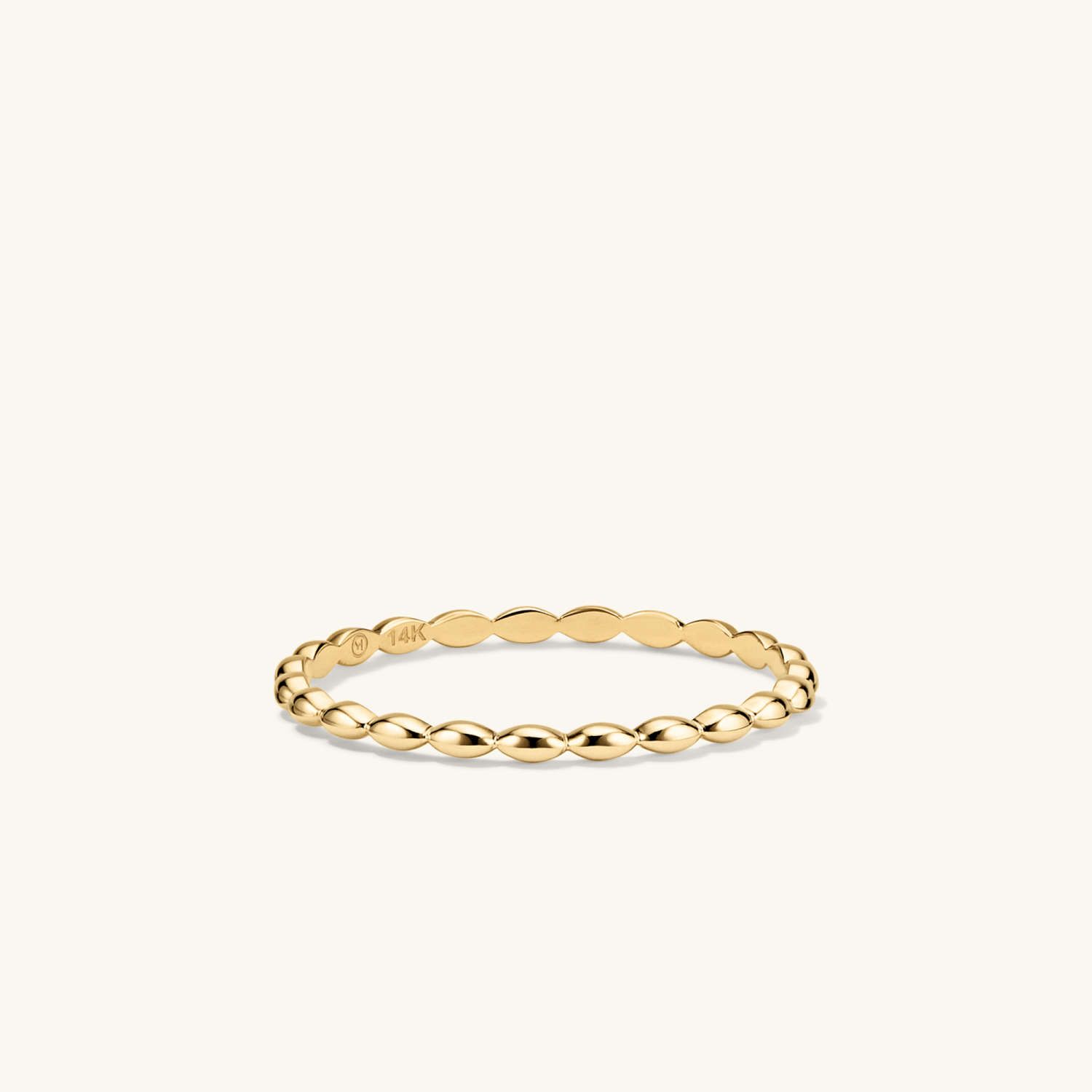 Beaded Marquise Stacker Ring : Handcrafted in 14k Gold | Mejuri | Mejuri (Global)