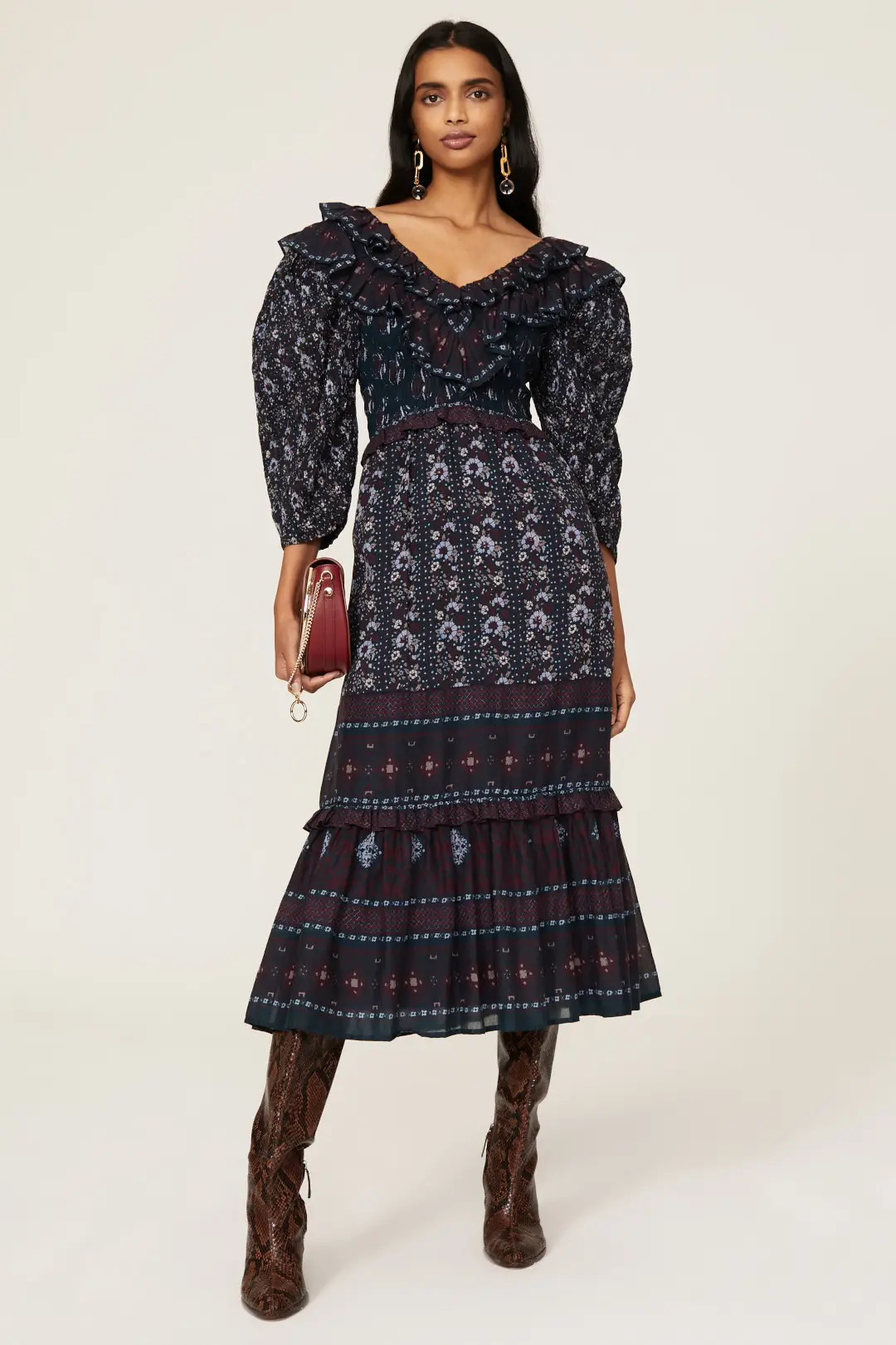 Nadine Border Maxi Dress | Rent the Runway