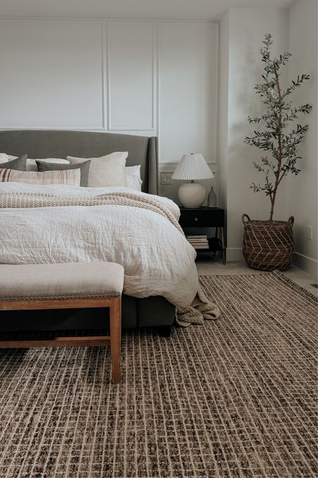 New bedroom rug. Cozy bedroom. Bedroom rug. Cozy rug. Wool rug. Neutral bedroom decor. Home decor.  Rugsusa Code for 15% off: SAMANTHAXO

#LTKsalealert #LTKstyletip #LTKhome
