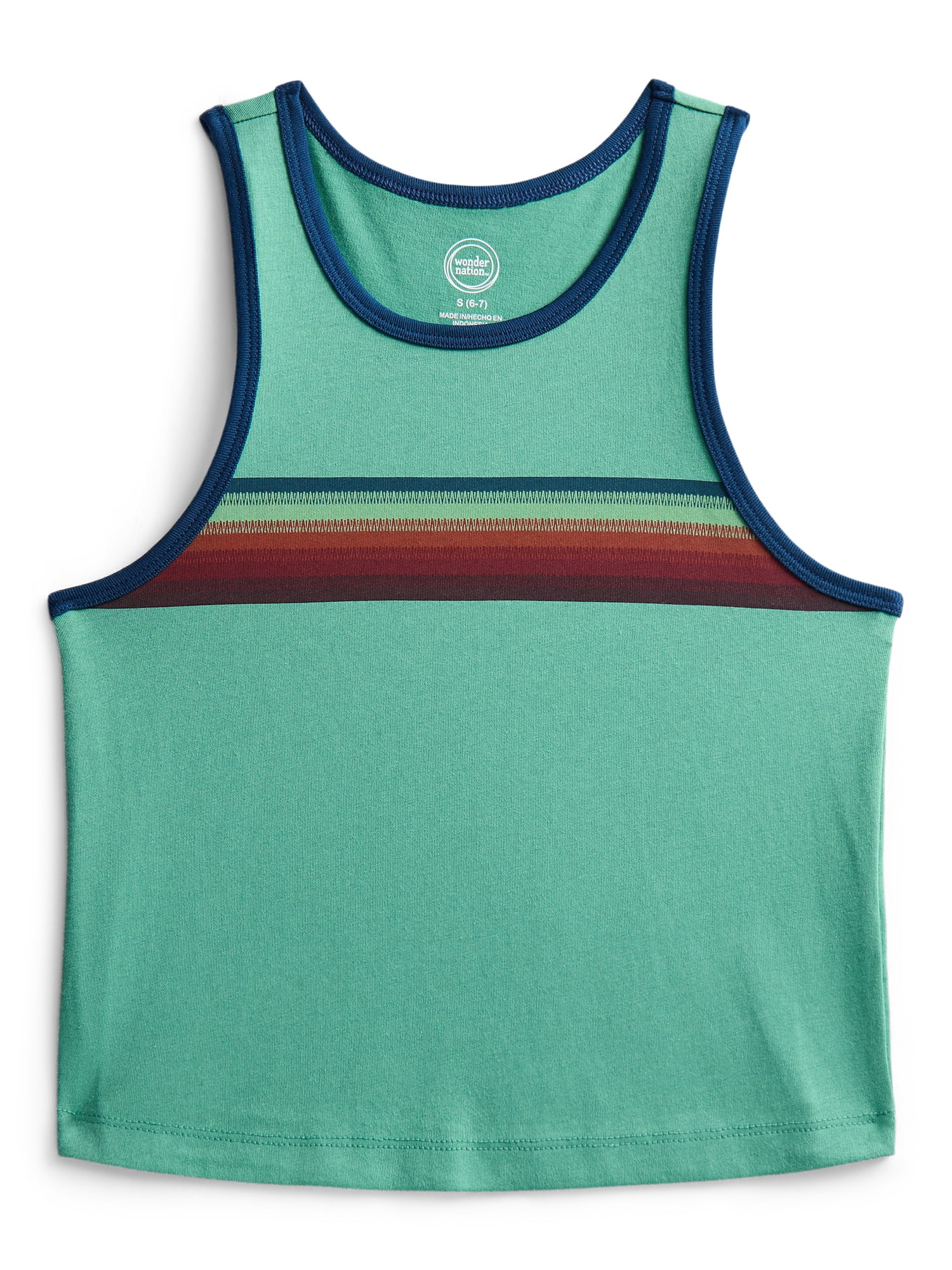 Wonder Nation Boys Chest Stripe Tank, Sizes XS-XXL and Husky | Walmart (US)